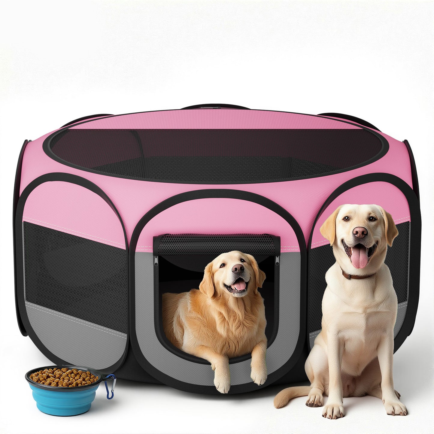 USCAMEL Dog Playpen for Indoor Play Rest Small Pet Playpen Tent for Cats Puppy up to 10lbs Travel 29inch Breathable Playpen for Pets