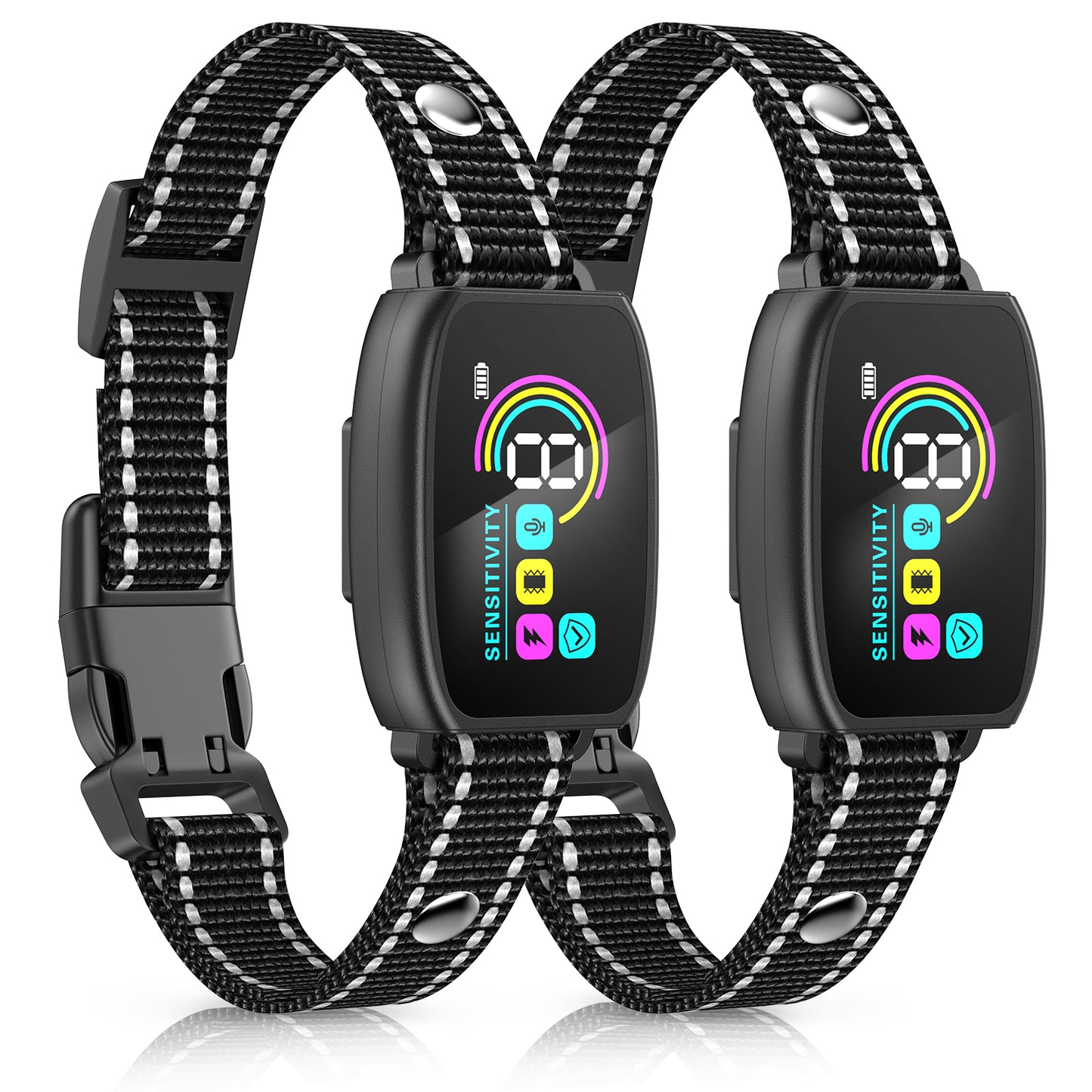 HUTACT Bark Collar for Dog, Anti Barking Dog Collar Smart Training Dog Collar with Screen, Rechargeable Adjustable Shock Collar with 8 Levels Beep Vibration Shock Modes