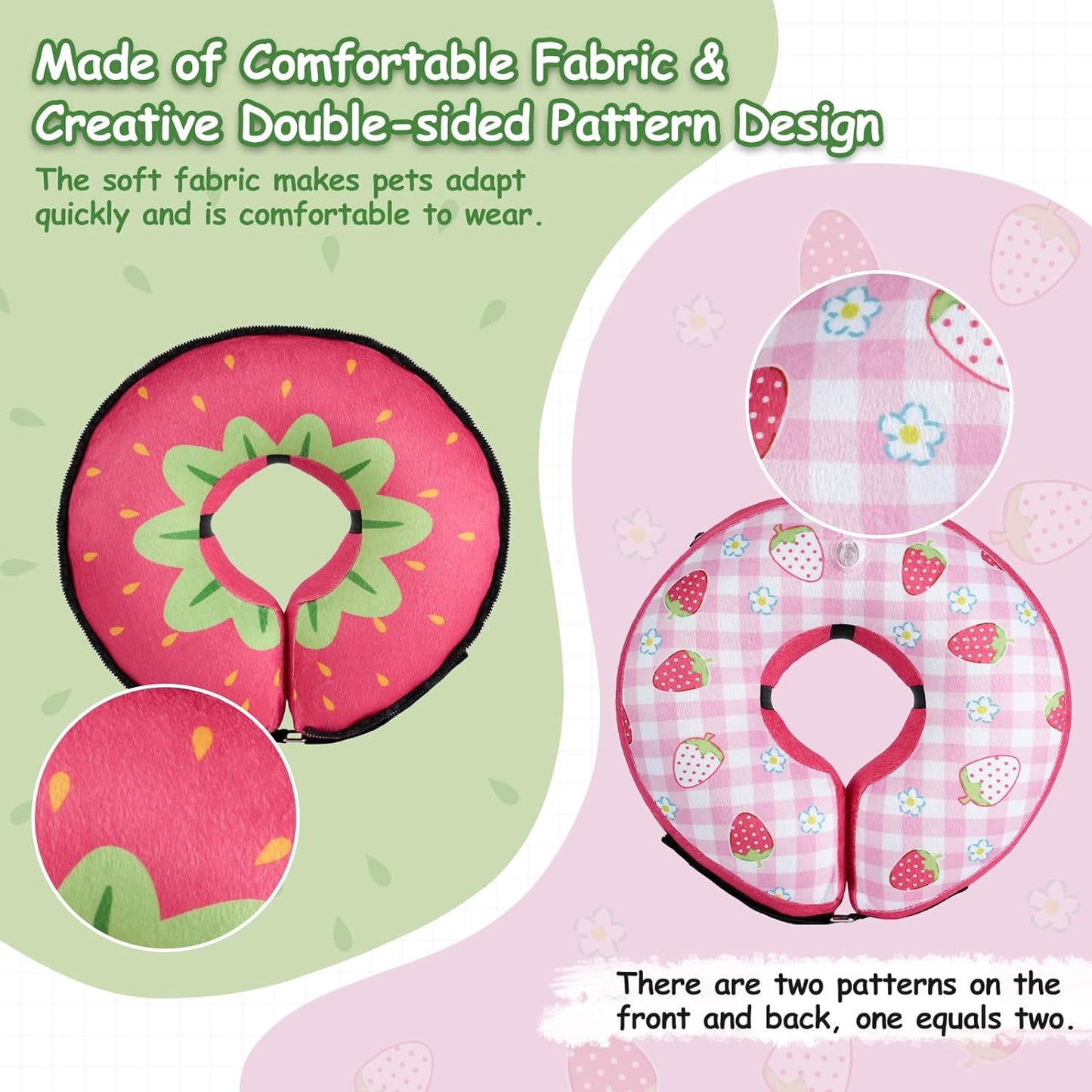 Inflatable Dog Cone, Protective Dog Donut Collar after Surgery for Small Dog