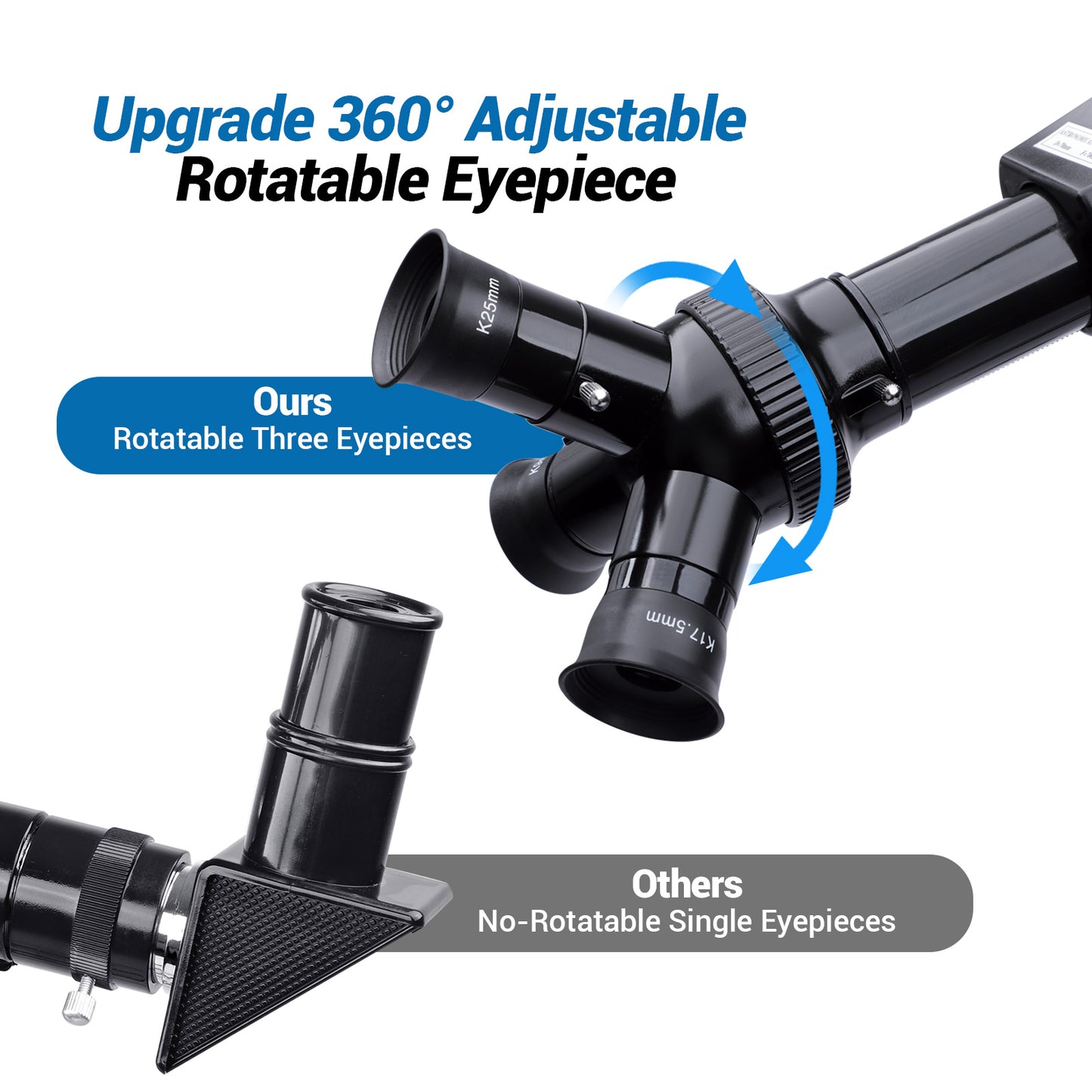 Telescope for Adults 700mm HD Telescope, 70mm Large Objective, 3 Rotatable Eyepieces f/10 High Powered for Stargazing, Observing Moon