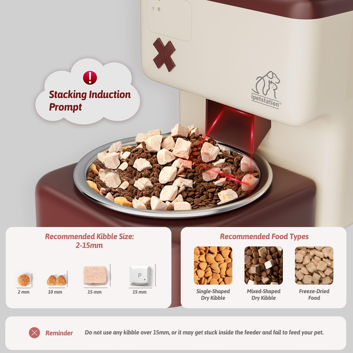 3.5L Automatic Cat Feeder, WiFi Automatic Dog Feeder for Remote Feeding with APP Control, Pet Food Dispenser for Cats and Small Medium Large Dogs