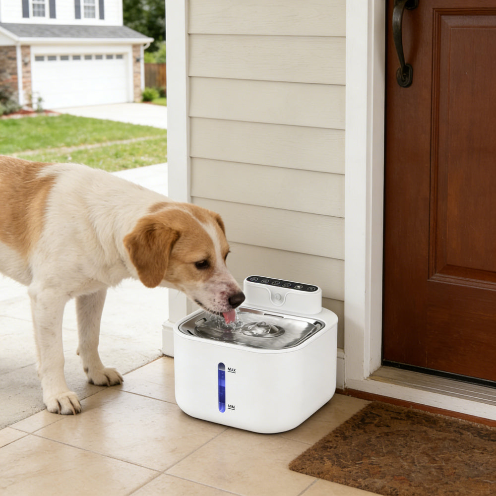 4 L Wireless Cat Water Fountain Set with 3 Filters, Stainless Steel 5200mAh Rechargeable Pet Cats Dogs Water Fountain