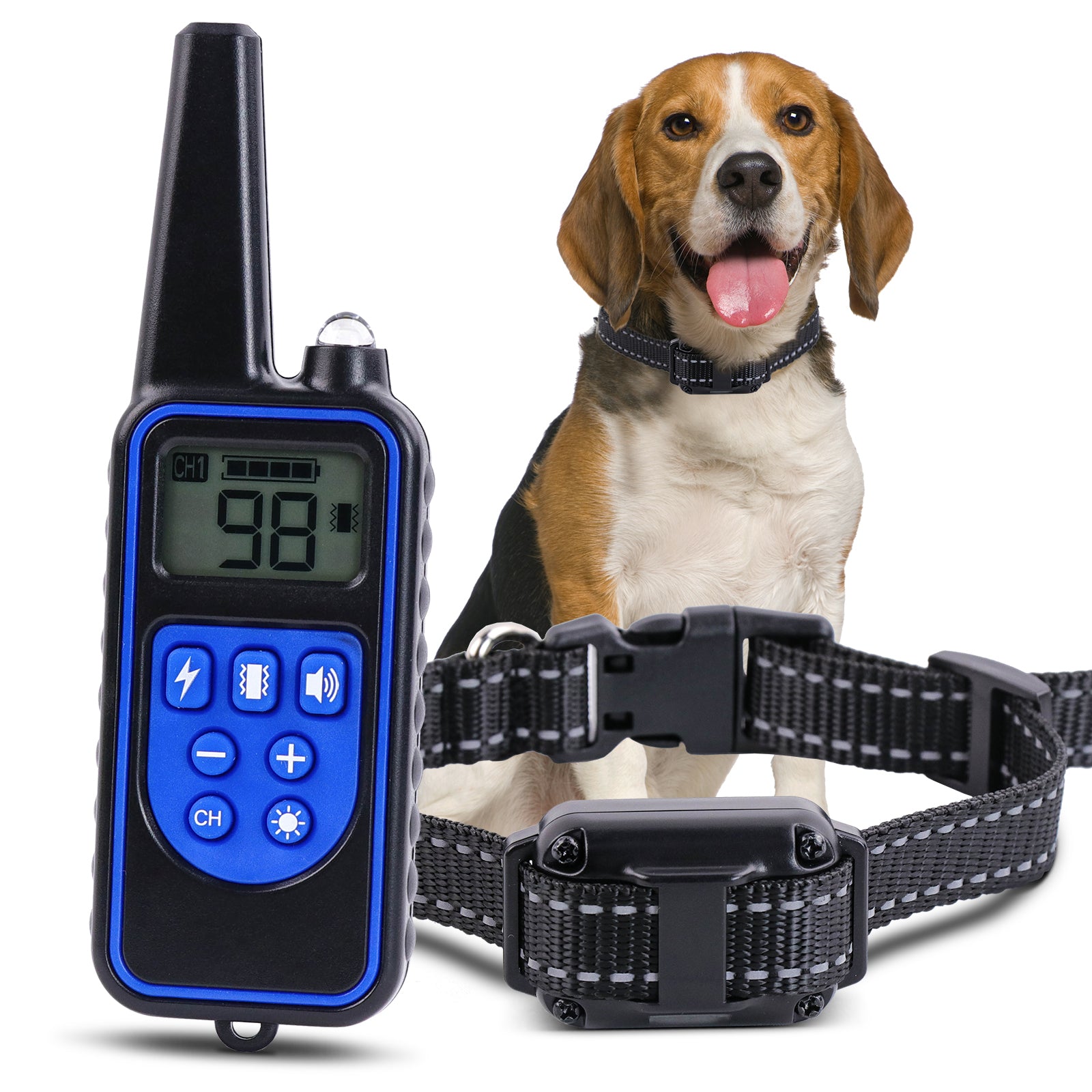 USCAMEL Dog Training Collar, Rechargeable Dog Shock Collar, Training Modes, with Beep Vibration Shock, Dog Training Collar with Remote Control