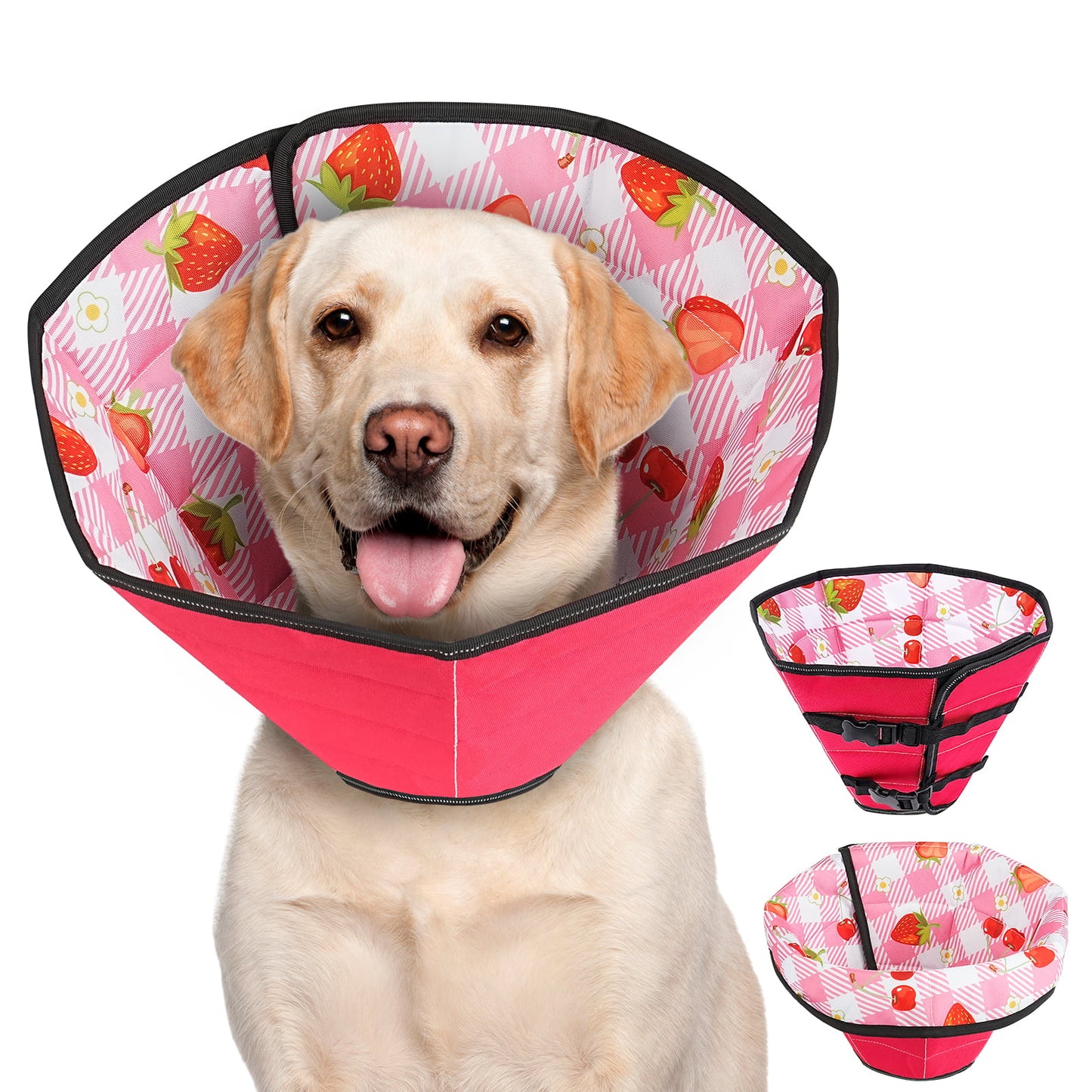 HUTACT Pet Cone Collar forDog Cat, Soft Cone for Surgery Recovery, Anti-Licking, Foldable Adjustable Comfortable Dog Cone Collar