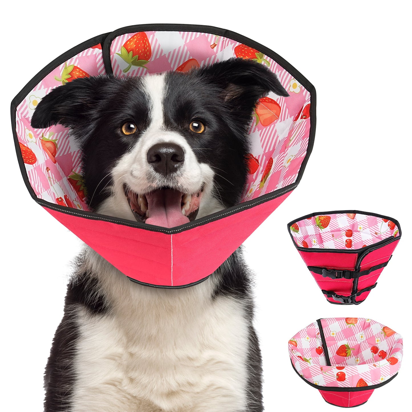 HUTACT Pet Cone Collar forDog Cat, Soft Cone for Surgery Recovery, Anti-Licking, Foldable Adjustable Comfortable Dog Cone Collar
