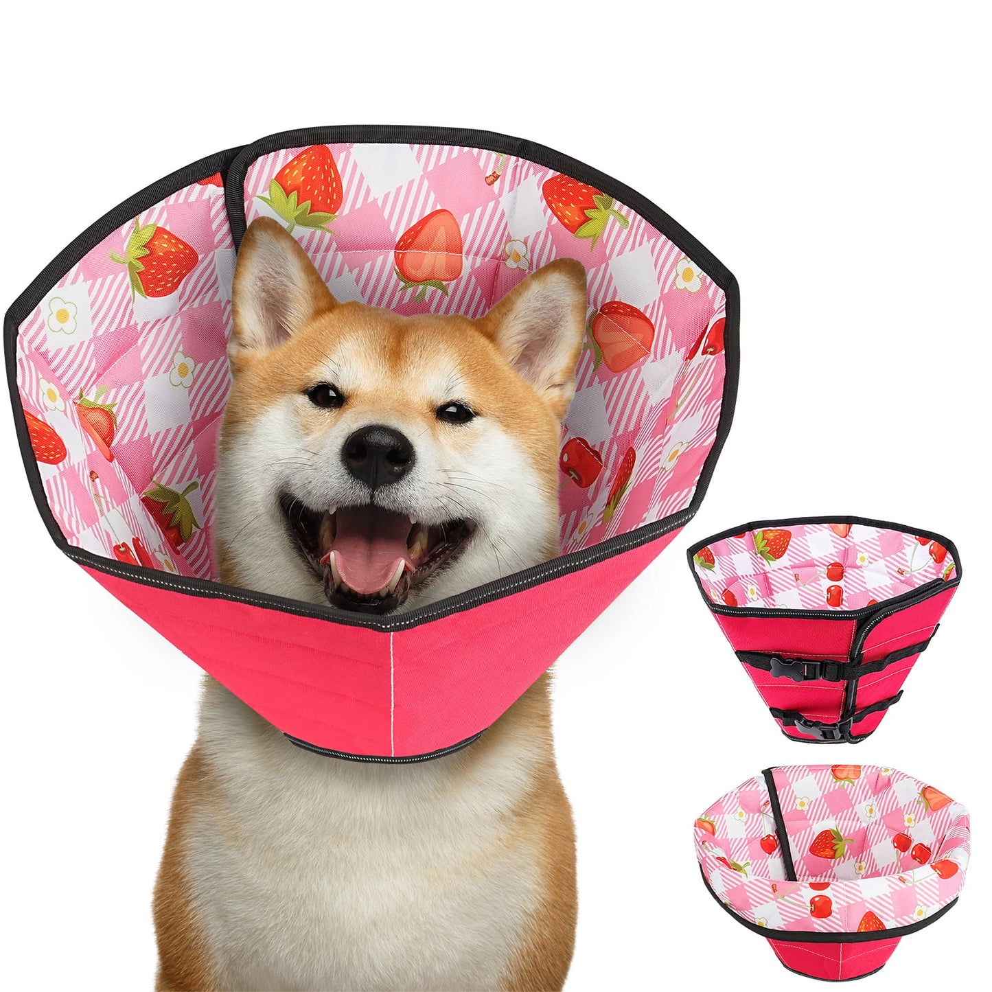 HUTACT Pet Cone Collar forDog Cat, Soft Cone for Surgery Recovery, Anti-Licking, Foldable Adjustable Comfortable Dog Cone Collar