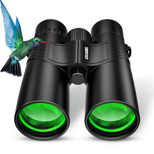 USCAMEL 50mm Binoculars for Adults, Large Objective 10x Clear View Binoculars, Nitrogen-filled Waterproof Fog-proof Binoculars for Birding Outdoor Hunting Camping Portable Outside
