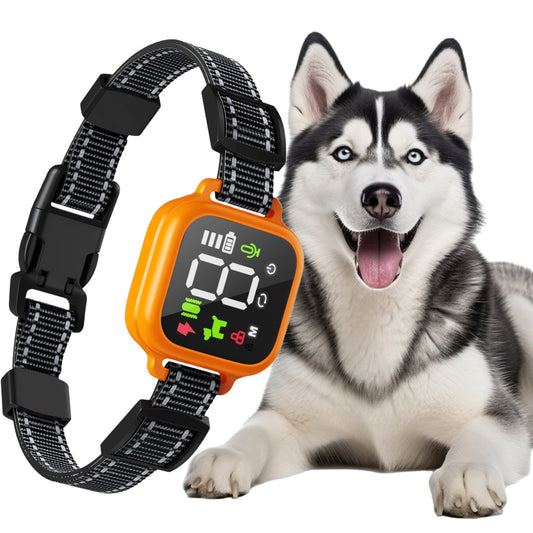 Dog Bark Collar for All Dogs, 4 Modes Bark No False Trigger Auto Smart Stop Barking Collar for Training, Dog Shock Collar with Beep, Vibration & Shock