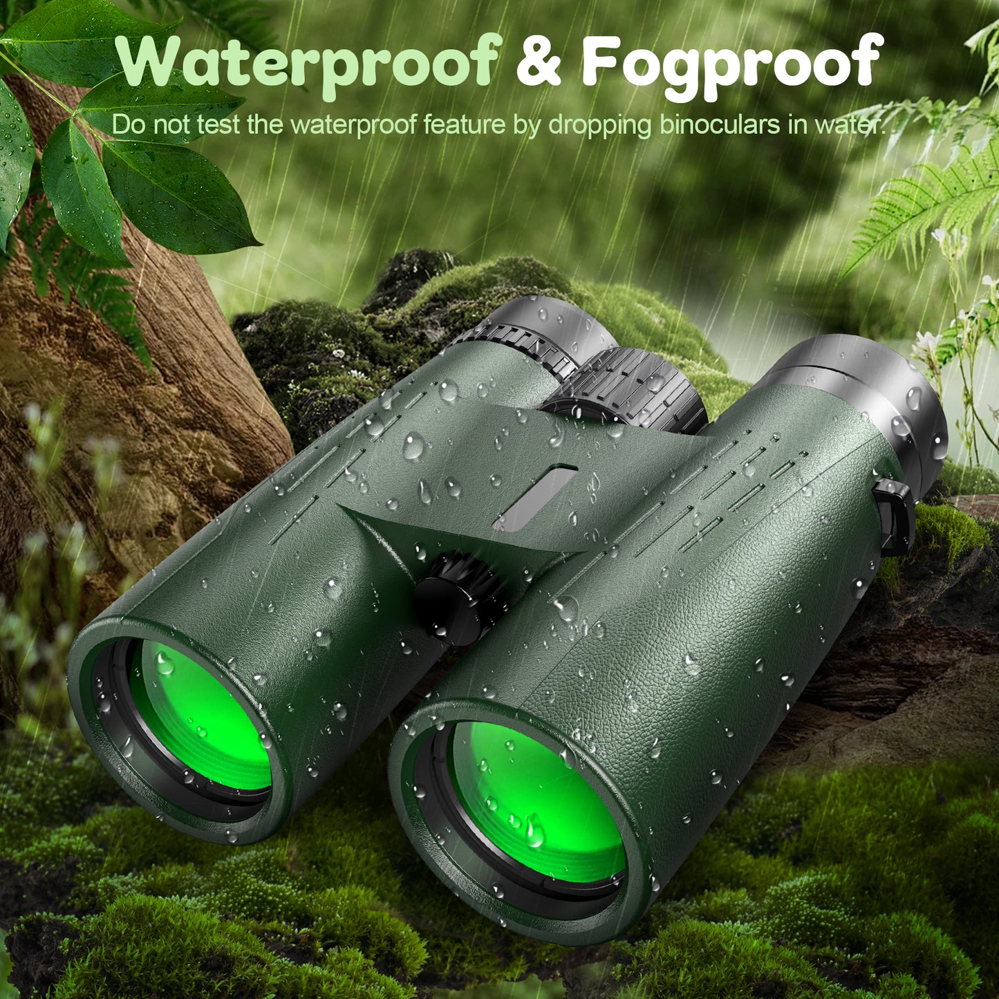 Binoculars for Adults, 12x42 Binoculars with Phone Clip, FMC Binoculars for Birdwatching