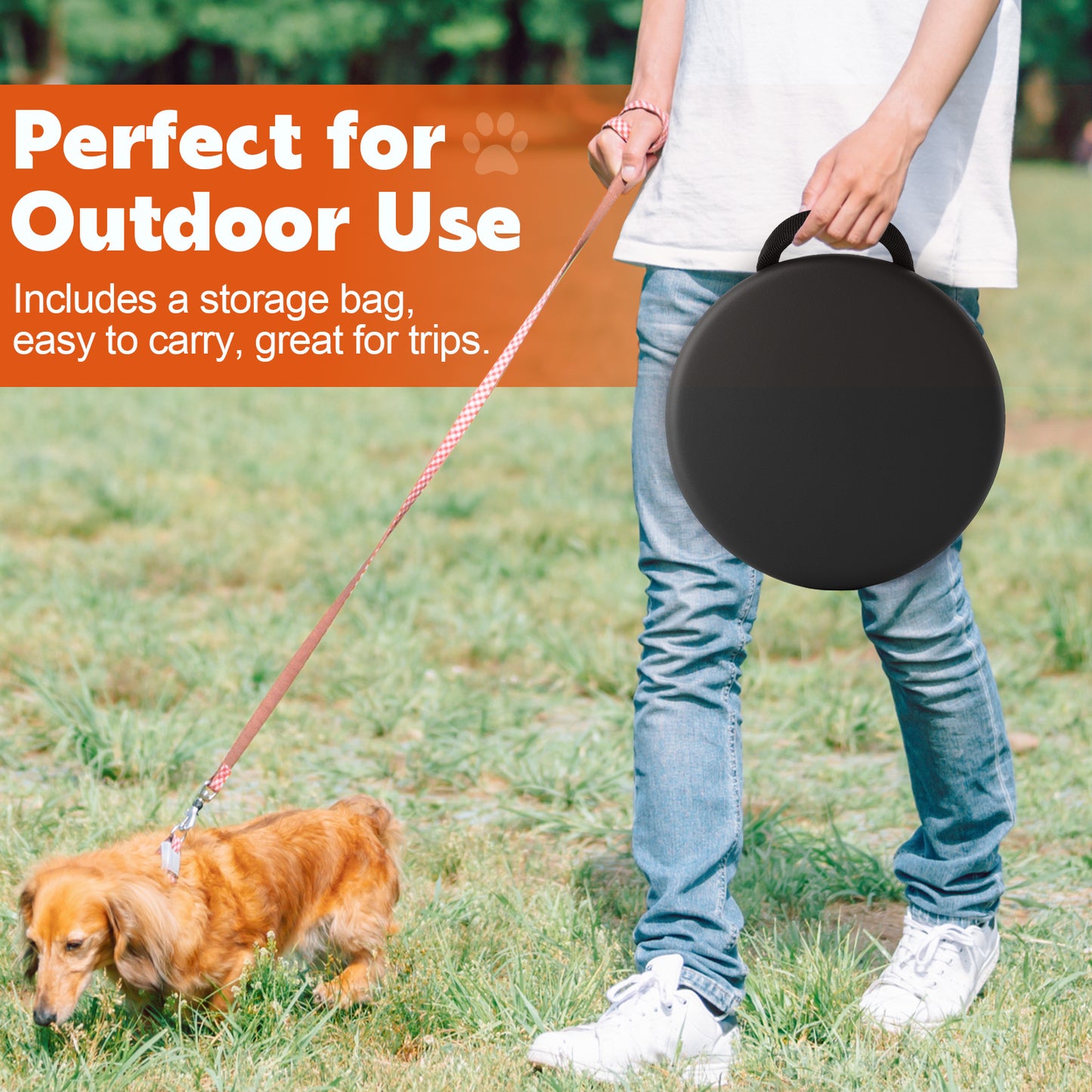 HUTACT Pet Playpen with Tunnel for Cats and Small Dogs 47" Portable Exercise Tent, Rabbit Playpen Foldable Indoor Outdoor Travel Use, Come with Carrying Case