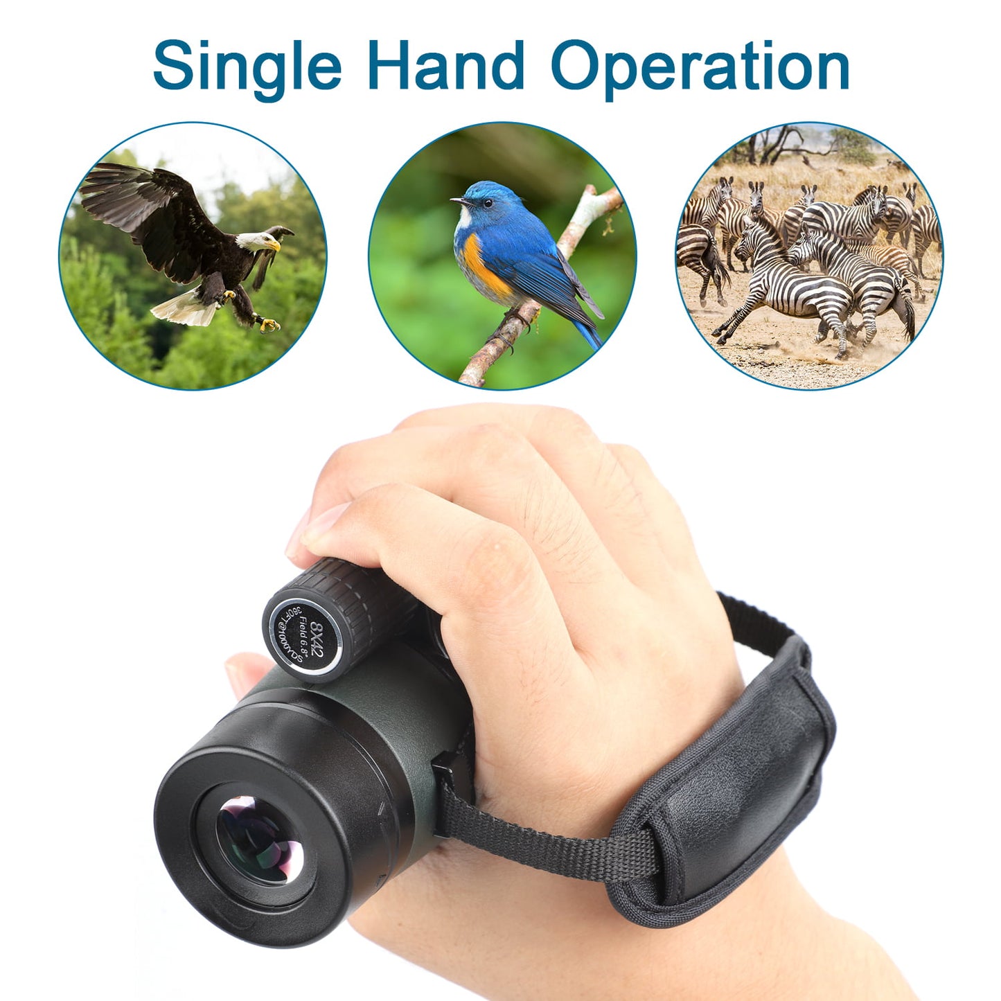 USCAMEL Monocular Telescope for Adults High Power Monocular Telescope for Smartphone Compact Monocular Telescope for Bird Watching Hunting