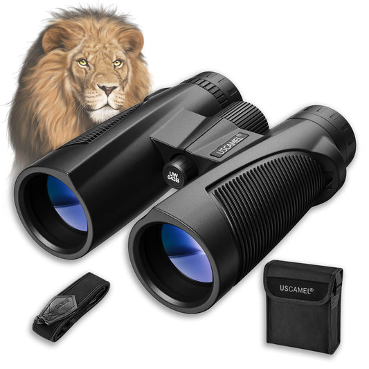 Binoculars for Adults, 10x42 Binoculars for Bird Watching Sports Climbing, FMC BAK4 Waterproof Fog-proof Binoculars BAK4 FMC Sharp View Low Night Light Vision w/Storage Bag