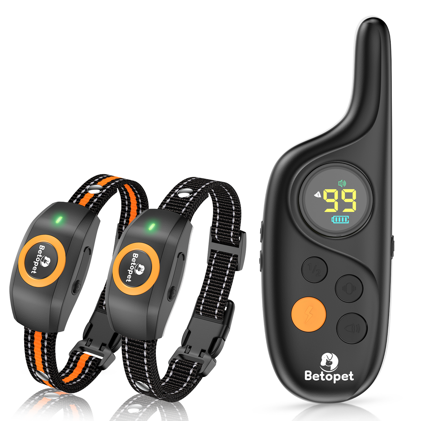 Dog Training Collar 2 Dogs with Remote, With Beep, Vibration, Shock, Light and Keypad Lock Mode, Waterproof Electric Dog Collar Set for Small Medium Large Dogs