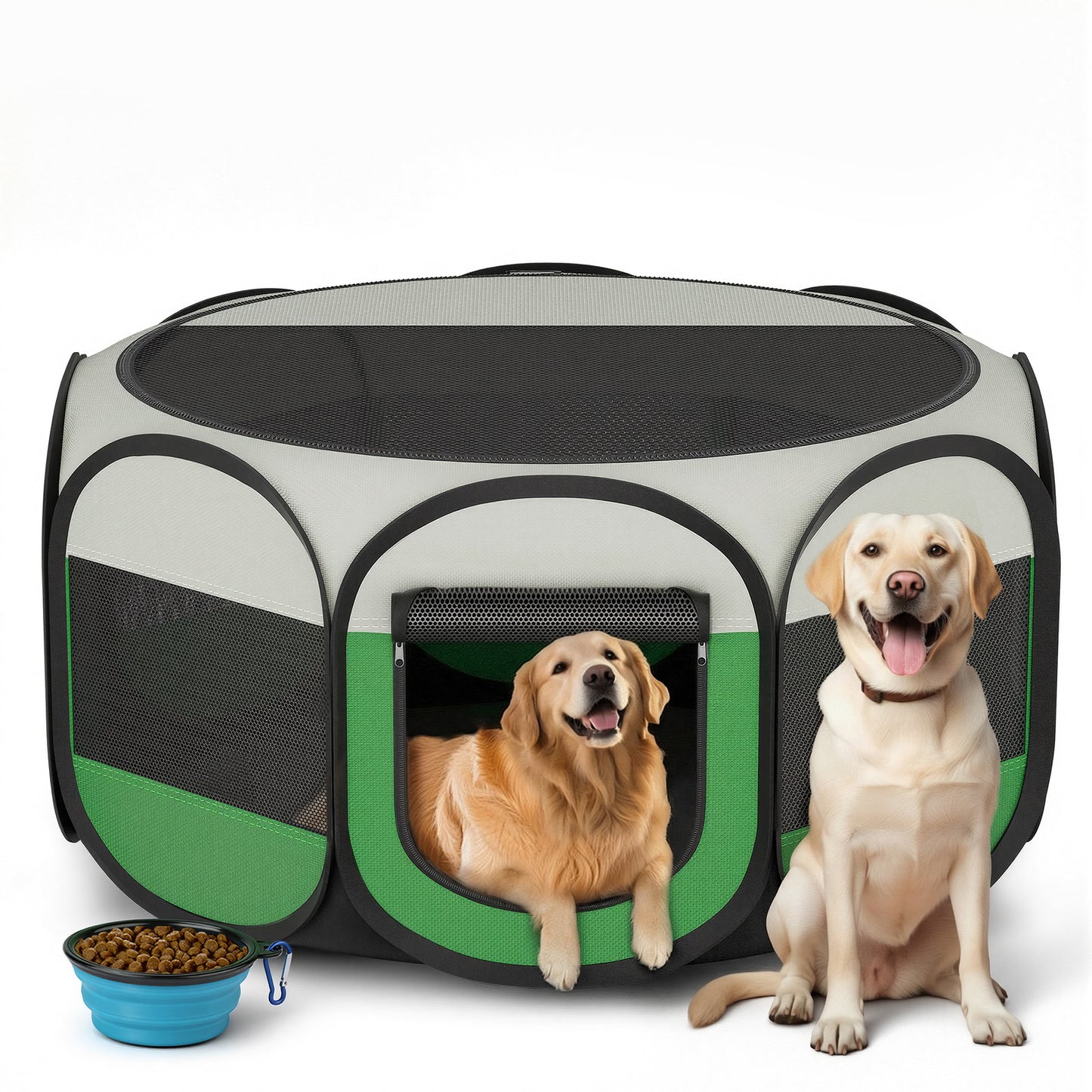 USCAMEL Dog Playpen for Indoor Play Rest Small Pet Playpen Tent for Cats Puppy up to 10lbs Travel 29inch Breathable Playpen for Pets