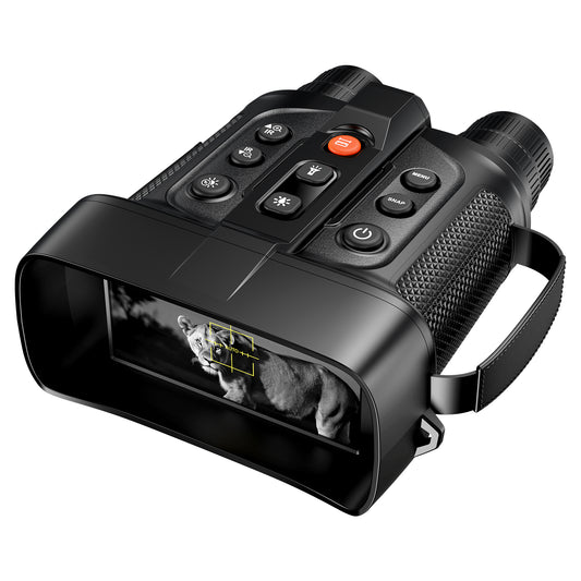 USCAMEL 4.5" Night Vision Binoculars for Adults, 10x 4K Dual Core Infrared Night Vision Goggles with Rangefinder 3000FT Long Distance Viewing, 5000mAh Binocularsfor Hunting Wildlife Watching