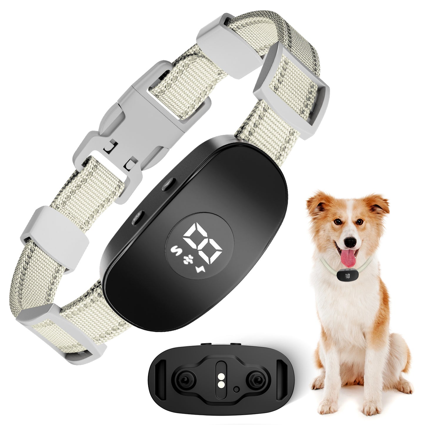 Automatic Intelligent Anti-Barking Collar, with 8 Levels of Sensitivity and Intensity, Suitable for Large, Small and Medium-Sized Dogs Professional Pet Training