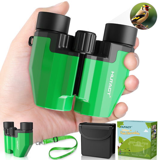HUTACT Kids Binoculars, 8x21 Binoculars for Adult Beginner, FMC Porro Small Pocket Binoculars for Outdoors Bird Watching Sports Event Concert Camping