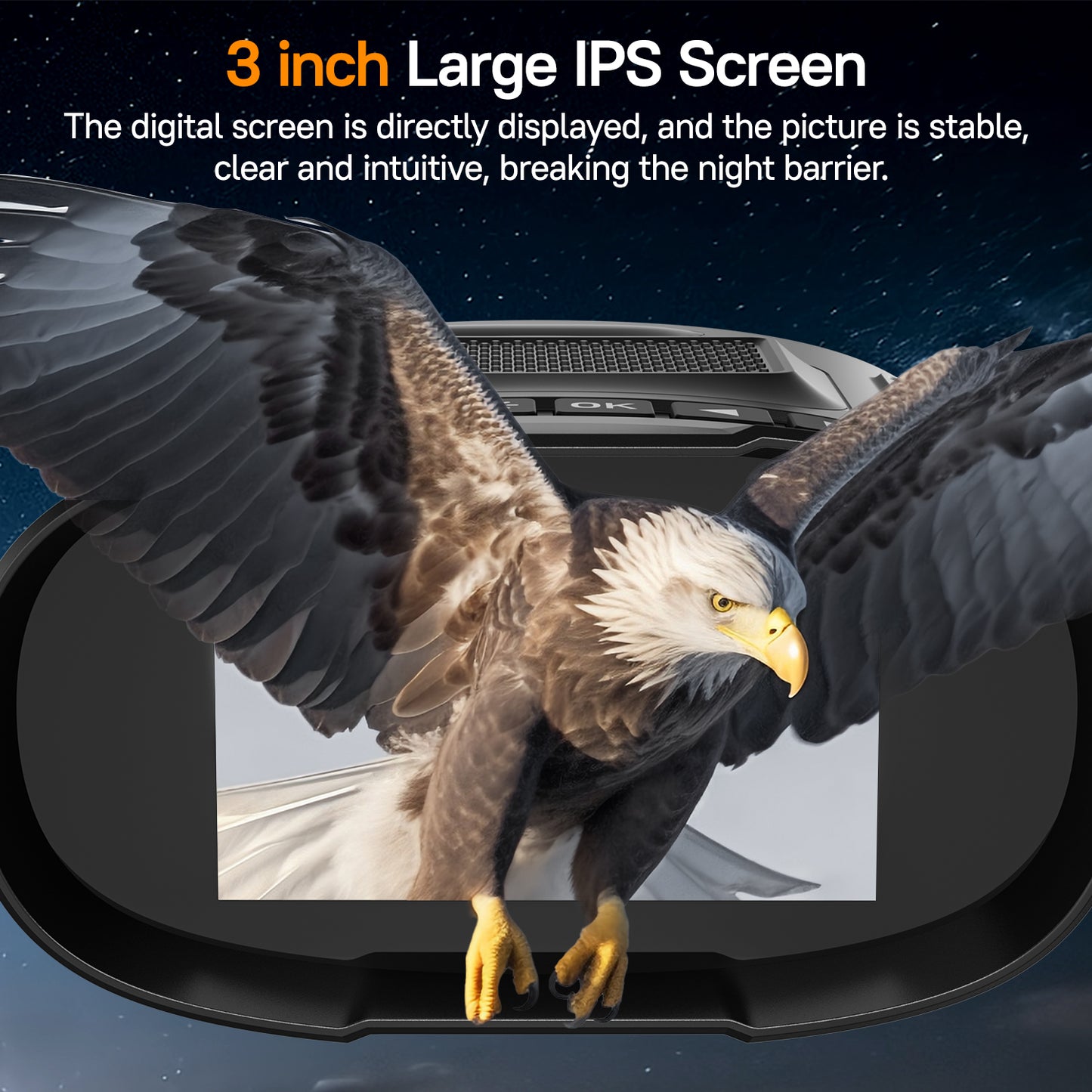 USCAMEL Night Vision Binoculars for Adults, 3" Screen Digital Goggles Day and Night, 8x Zoom Infrared Digital Binoculars w/32G SD Card, Card Reader for Photo & Video Record, for Hunting