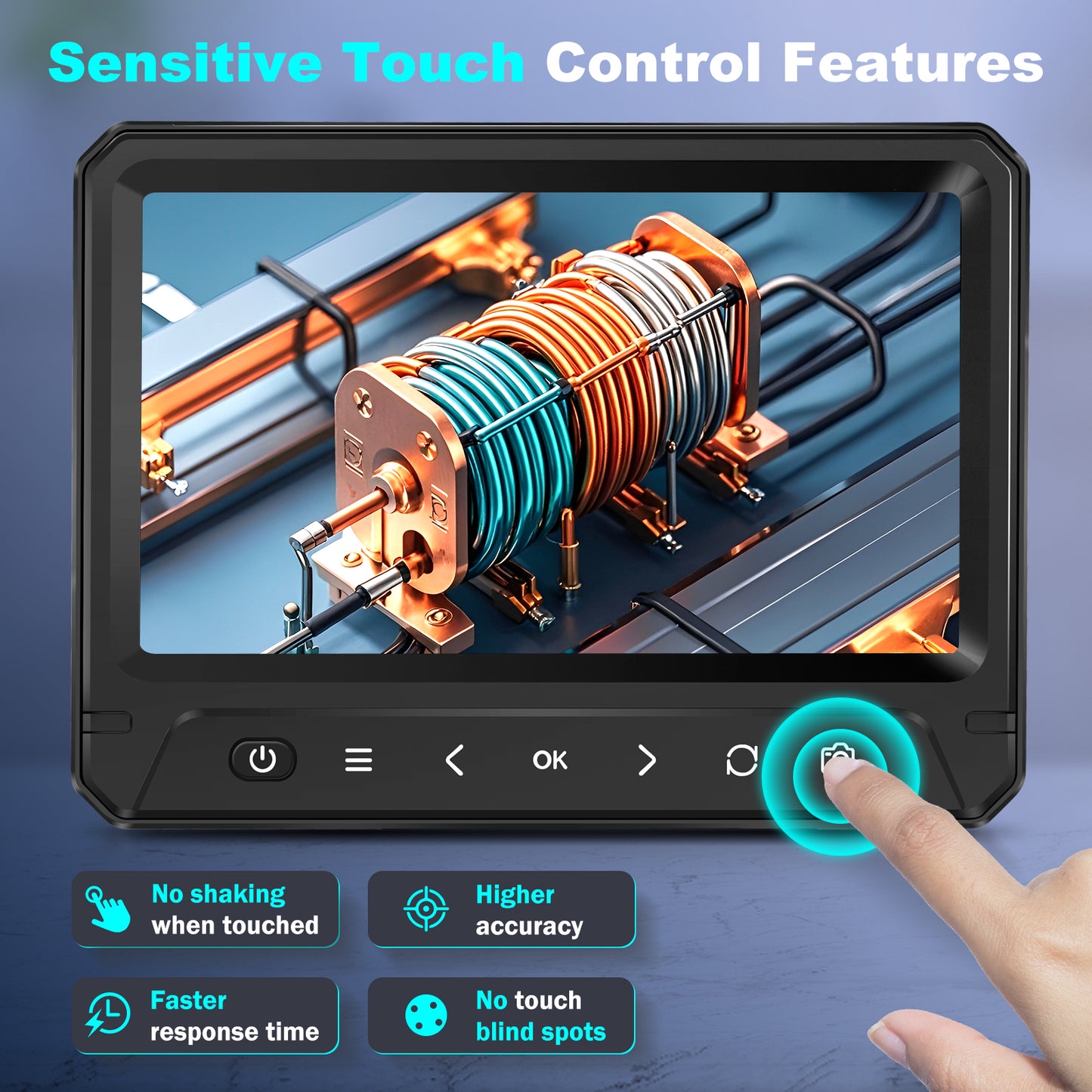 HUTACT Digital Microscope for Adults, Coin Microscope with Light Electronic Repair, Soldering, Magnifier, 7 in Screen PC View Compatible with Windows MacOS
