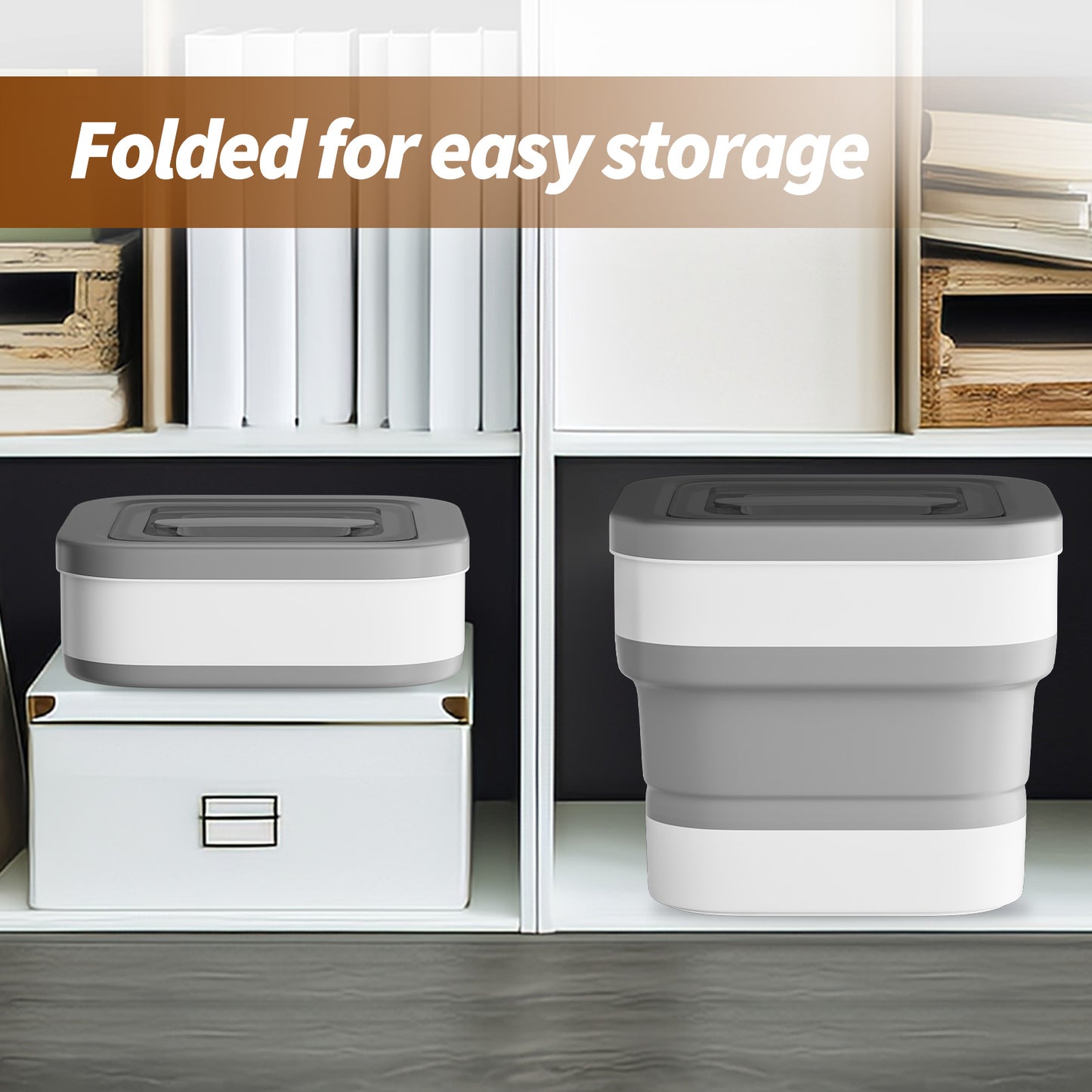 HUTACT Collapsible Pet Food Storage Container with Magnetic Lid Travel Bowl Measuring Cup, 15 lbs Capacity for Outdoor Traveling Hiking