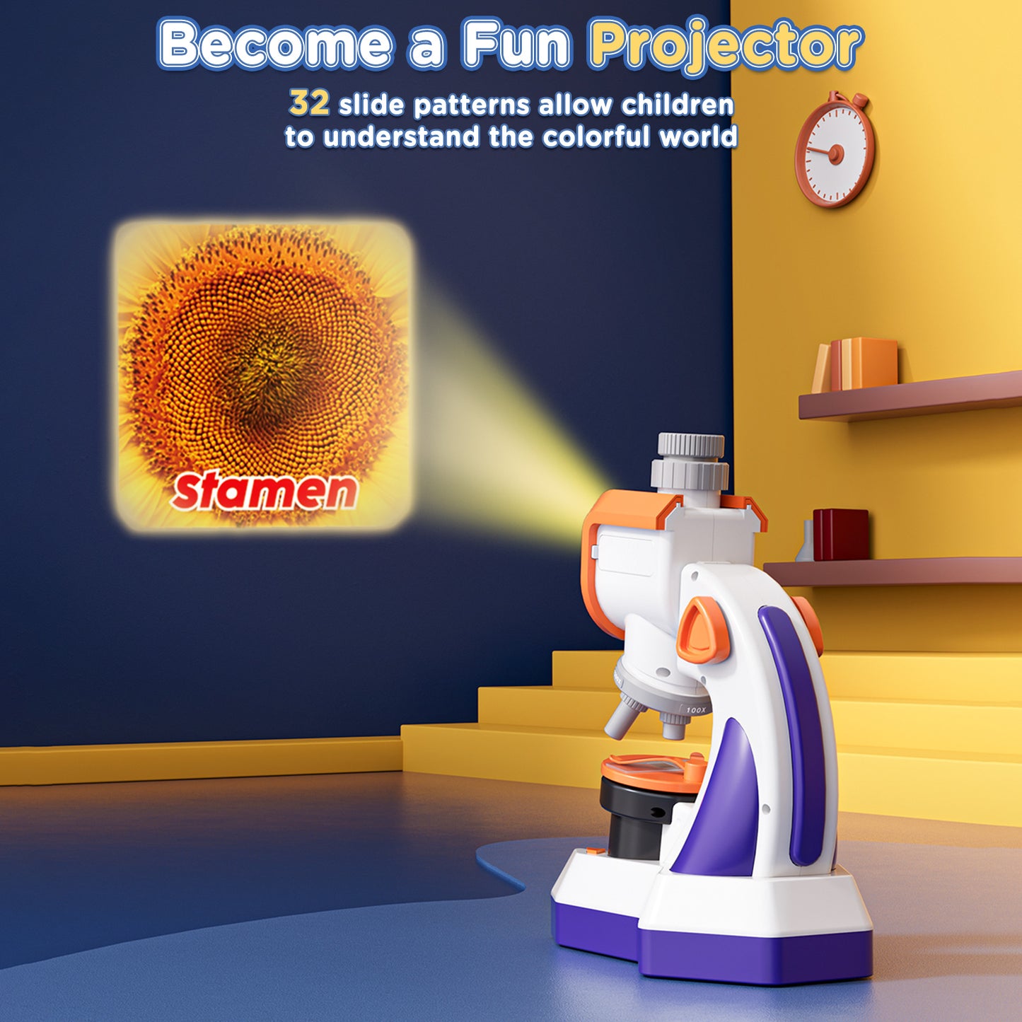 Microscope for Kids, 1200x Microscope Kit for Kids 5-7 8-12, Kids Science Microscope w/Slides, Tweezers Set