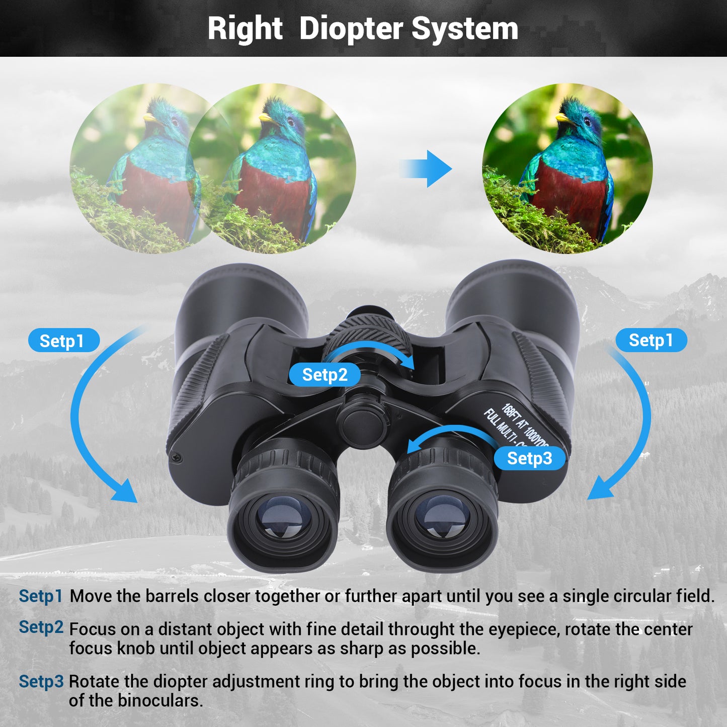 20X50 Binoculars for Adults Kids, Waterproof Binoculars with Low Light Vision, Powerful Binoculars for Bird Watching Hunting