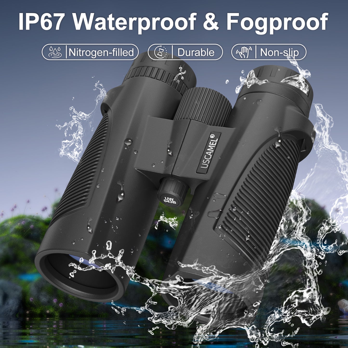 Binoculars for Adults, 10x42 Binoculars for Bird Watching Sports Climbing, FMC BAK4 Waterproof Fog-proof Binoculars BAK4 FMC Sharp View Low Night Light Vision w/Storage Bag