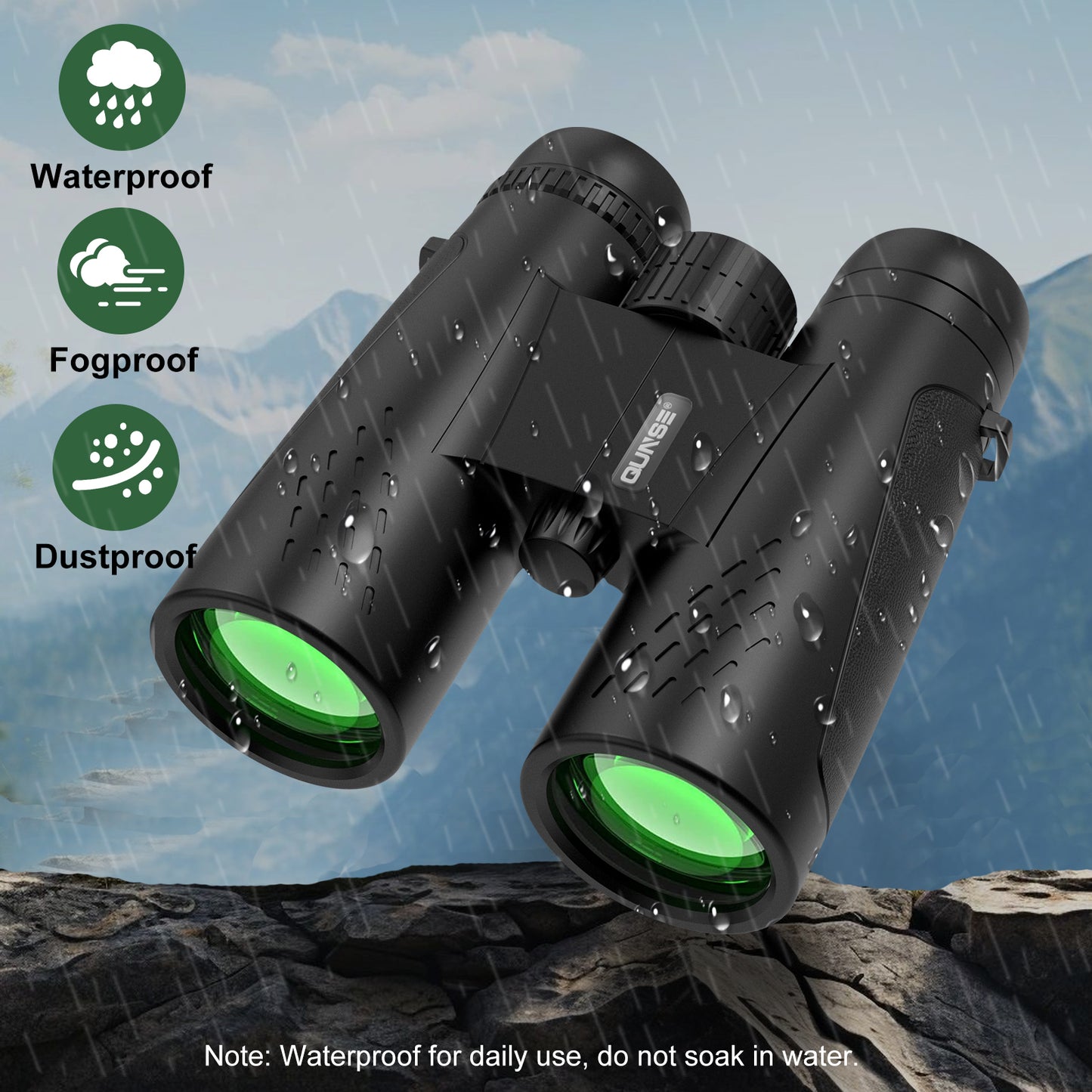 Binoculars for Adults Kids 10X 42mm Binoculars Wide View BAK4 Clear Image Waterproof Bincoulars w/ Phone Clip Storage Bag for Outdoor Event Birding Concert