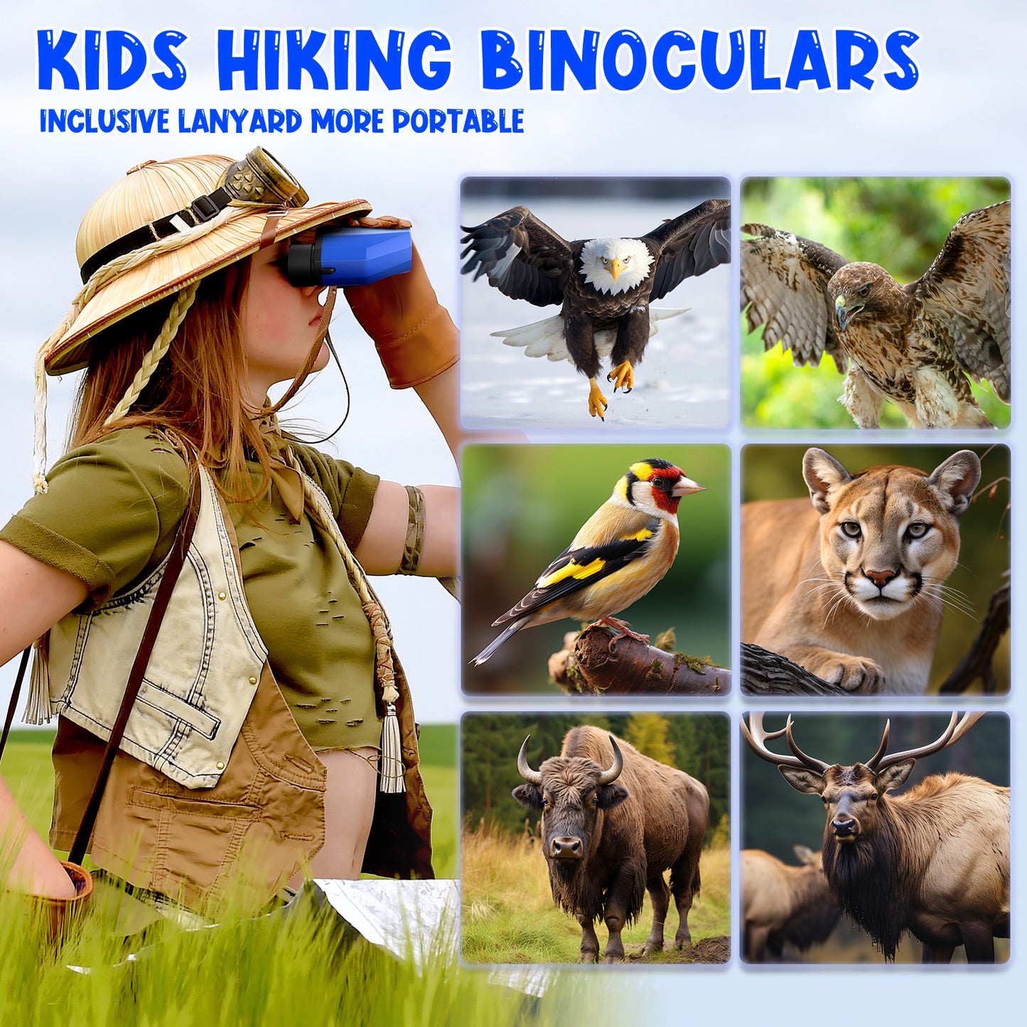 HUTACT Kids Binoculars, 8x21 Binoculars for Adults Child Beginner, FMC Porro Small Pocket Binoculars for Outdoors Bird Watching Sports Event Concert Camping
