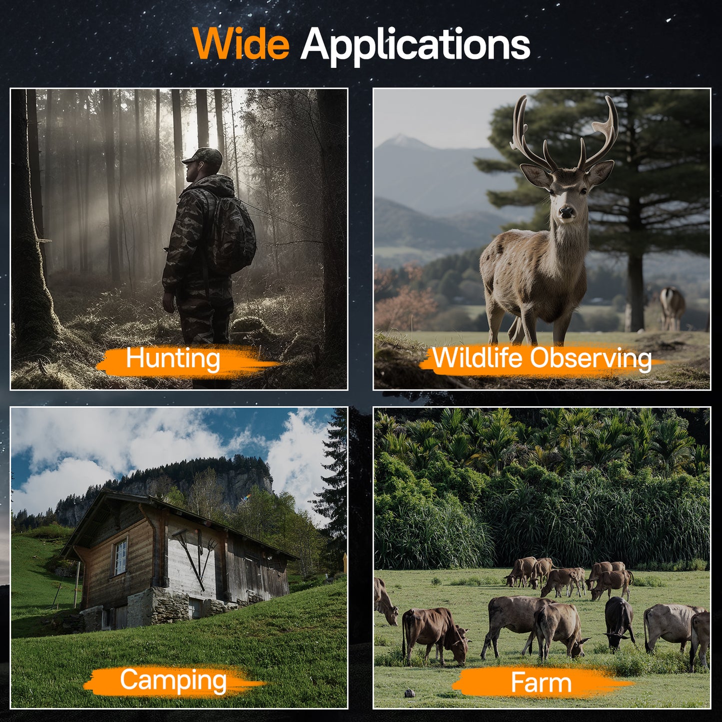 USCAMEL Night Vision Binoculars for Adults, 3" Screen Digital Goggles Day and Night, 8x Zoom Infrared Digital Binoculars w/32G SD Card, Card Reader for Photo & Video Record, for Hunting