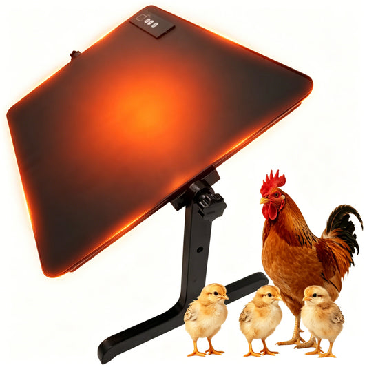 HUTACT Smart Chicken Coop Heater with Remote, 150W Graphene Brooder Heating Plate, Timing Auto off 176°F 360° Angle & Height Adjustable Safe Warmer for Chicks, Poultry, Reptiles, Cats & Dogs