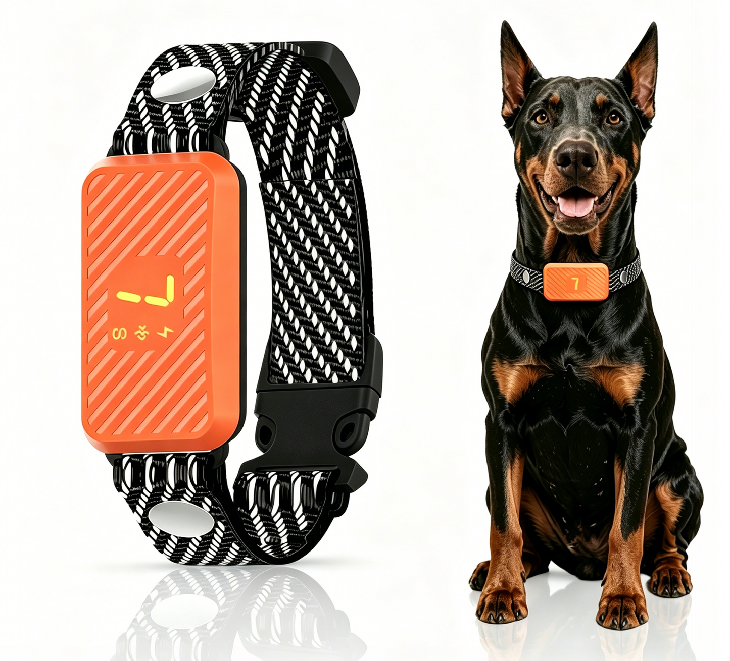 HUTACT Dog Bark Collar for Small Large Dogs, 7 Adjustable Levels 3 Training Modes, Effective Smart Anti-Bark Control Collar, Waterproof Rechargeable Anti Barking Collar Stop Barking