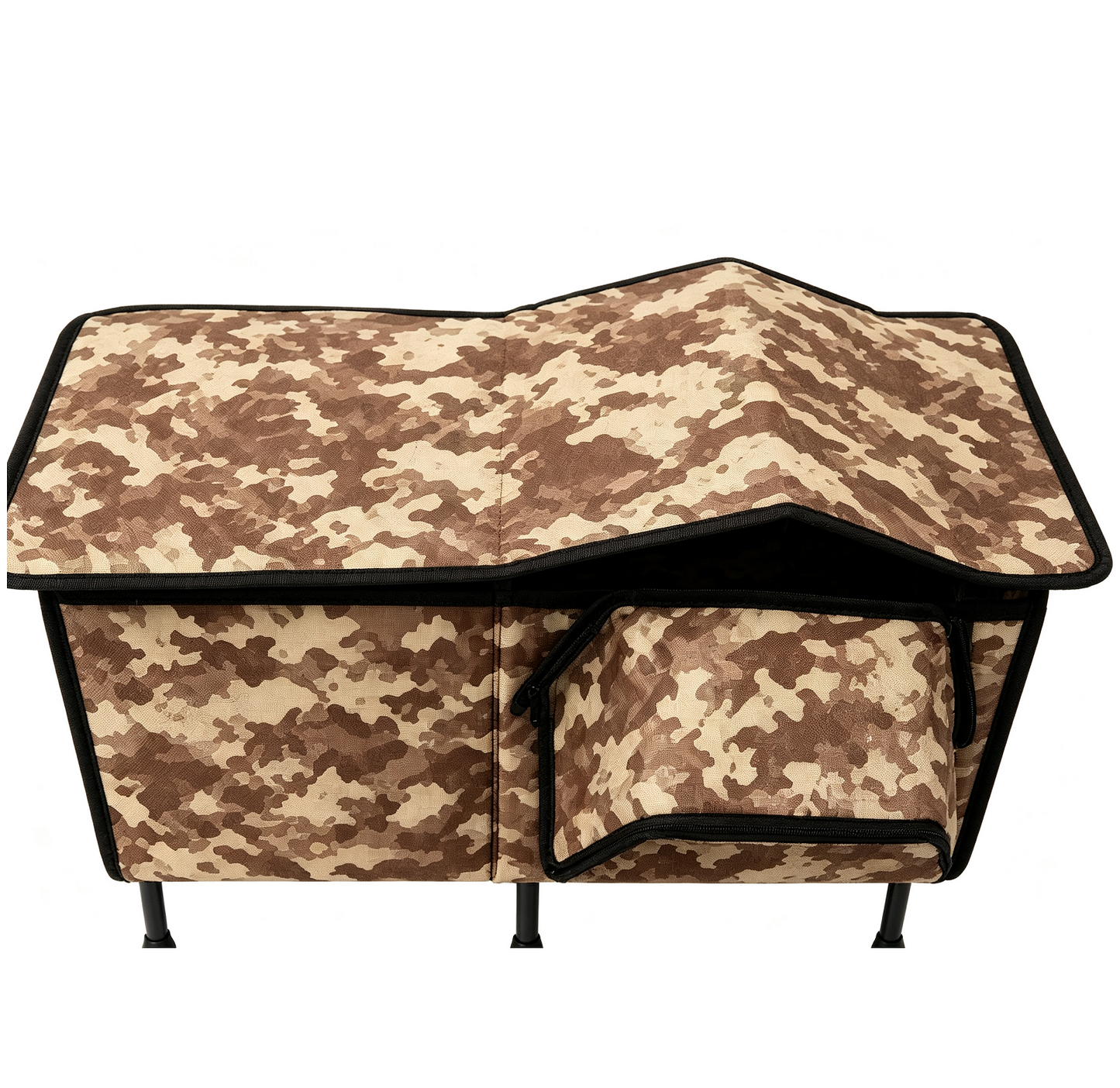 Heated Cat House with Heated Pad for Winter Outdoor Use, Elevated Small Feral Cat House with Escape Door, Outdoor Indoor Cat Shelter with Chew-Proof Cord Circuit Protection