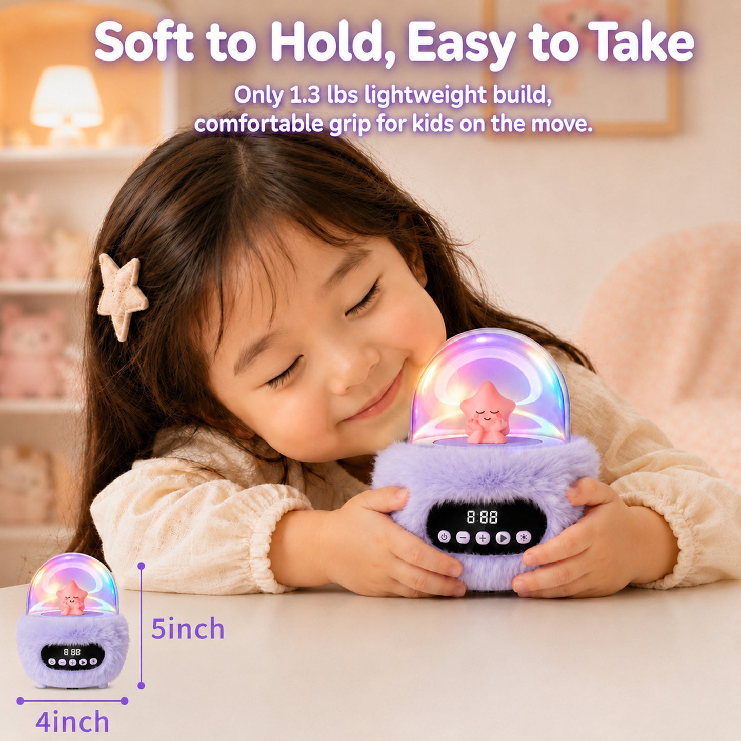 Portable Karaoke Machine with 2 Microphones, Small Wireless Speaker for Adults with LED Lights, Handheld Mini Karaoke Player, Party Birthday Gifts