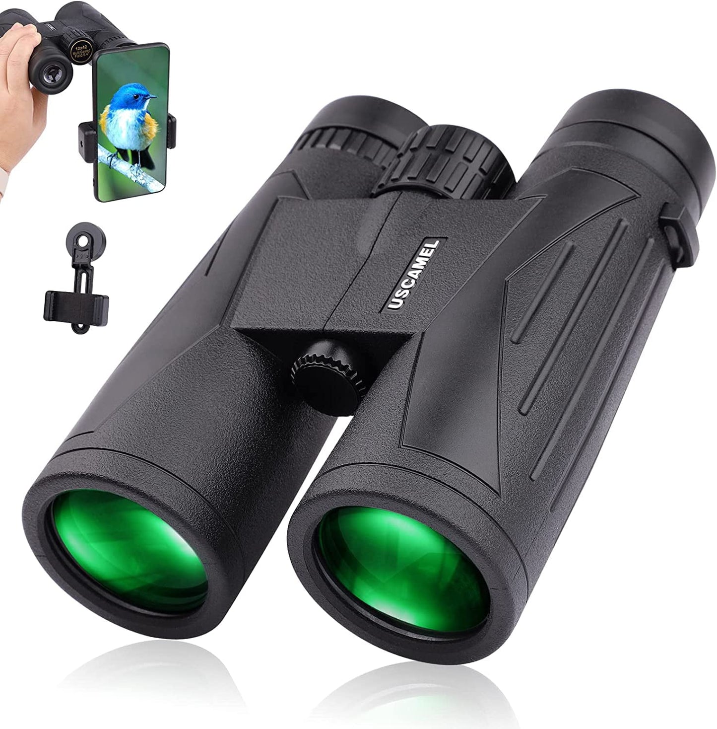 USCAMEL 10x42 Binoculars for Adults, High Power Lightweight Binoculars with Low Light Vision, Compact HD Professional Binoculars for Bird Watching, Stargazing, Hunting, Travel Sports Camping Concerts