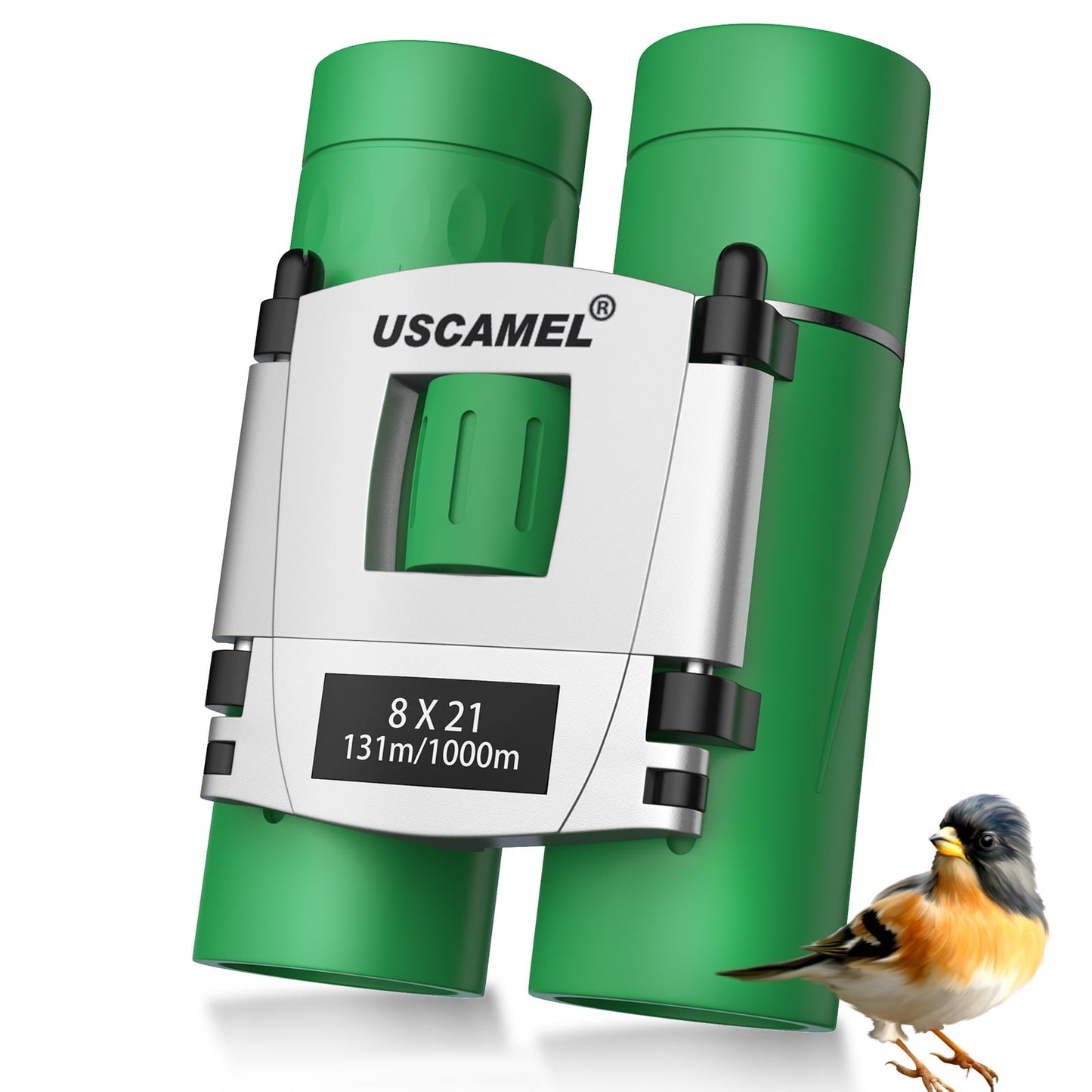 USCAMEL Kids Binoculars, 8x21 Binoculars for Children w/Neck Strap Storage Bag, Gift Binoculars for Outdoor Camping Bird Watching
