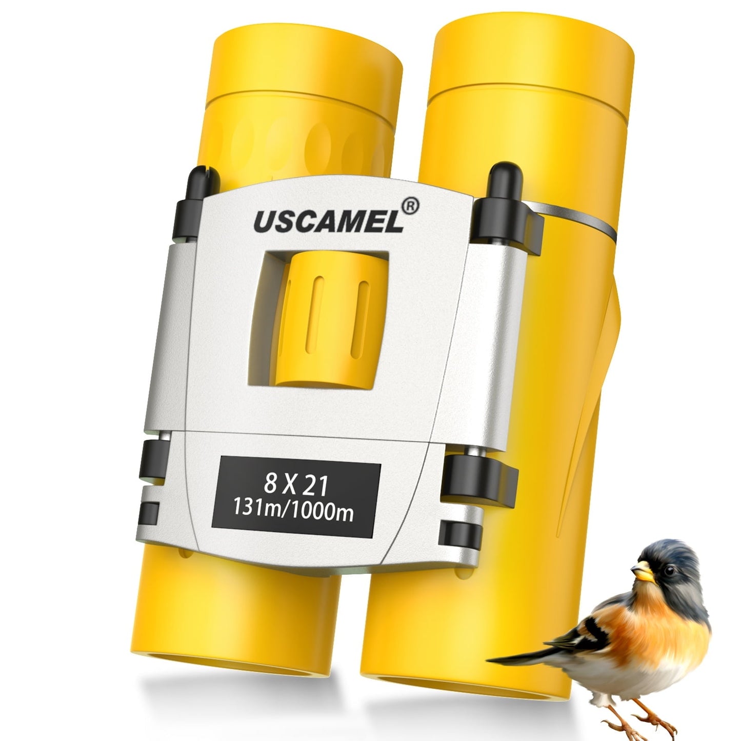 USCAMEL Kids Binoculars, 8x21 Binoculars for Children w/Neck Strap Storage Bag, Gift Binoculars for Outdoor Camping Bird Watching