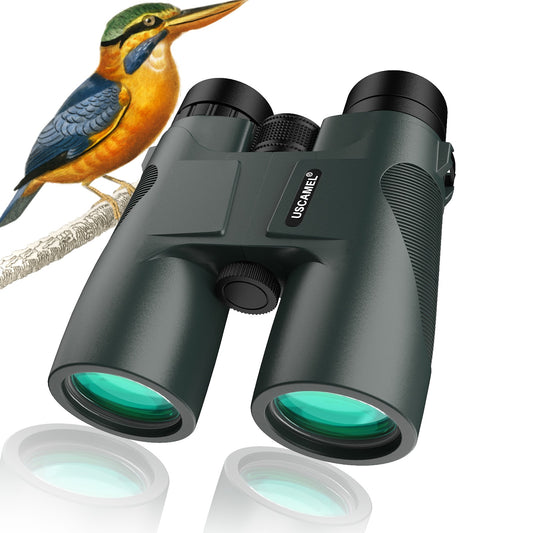 USCAMEL 10x42 Binoculars for Adults, BAK4 FMC Binoculars with Low Night Vision, Clear Image Compact Professional Binoculars Waterproof for Bird Watching, Traveling