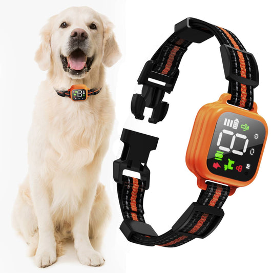 USCAMEL Dog Bark Collar for Large Medium Dogs, Barking Collar with LCD Screen, Automatic Stop Barking Training Collar 4 Modes Beep, Vibration & Safe Shock