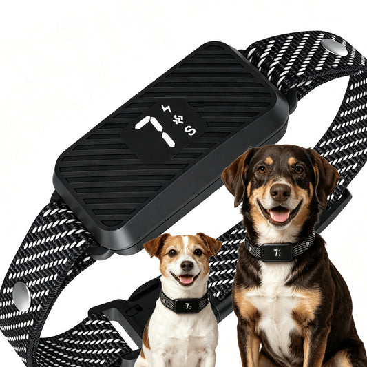 HUTACT Dog Bark Collar for Small Large Dogs, 7 Adjustable Levels 3 Training Modes, Effective Smart Anti-Bark Control Collar, Waterproof Rechargeable Anti Barking Collar Stop Barking