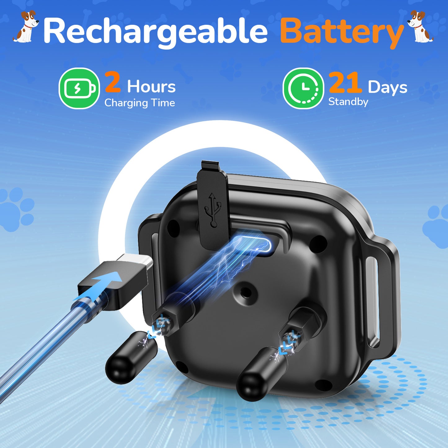 Dog Bark Collar for All Dogs, 4 Modes Bark No False Trigger Auto Smart Stop Barking Collar for Training, Dog Shock Collar with Beep, Vibration & Shock