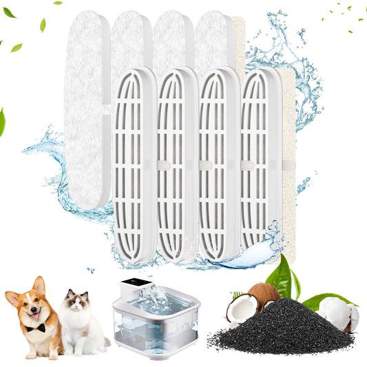 USCAMEL 8 Pack Replacement Filters for 4.5L Pet Water Fountain, Dog Cat Water Fountain Filters