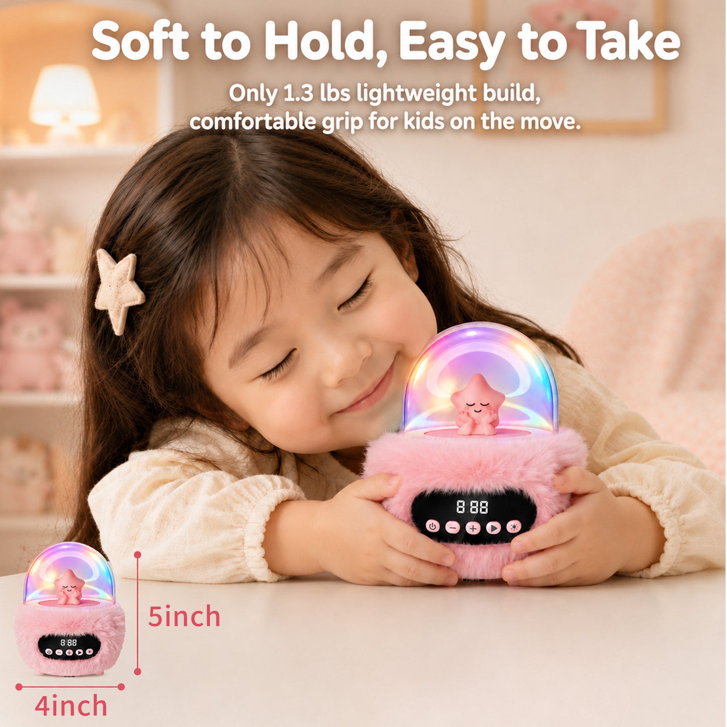 Portable Karaoke Machine with 2 Microphones, Small Wireless Speaker for Adults with LED Lights, Handheld Mini Karaoke Player, Party Birthday Gifts