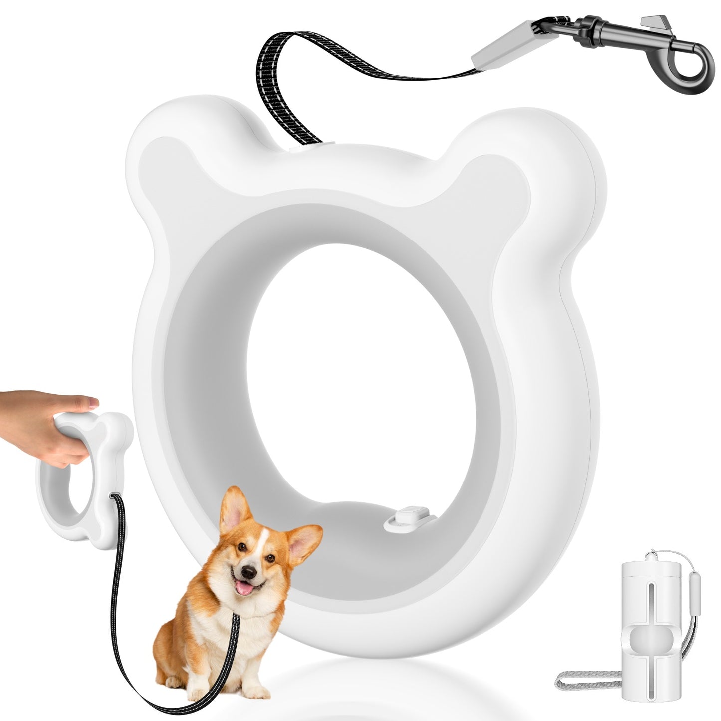 Retractable Dog Leash, 9.8FT Dog Walking Leash for Small Dogs Medium Dogs up to 66 lbs, Anti-Slip Handle Pet Leash