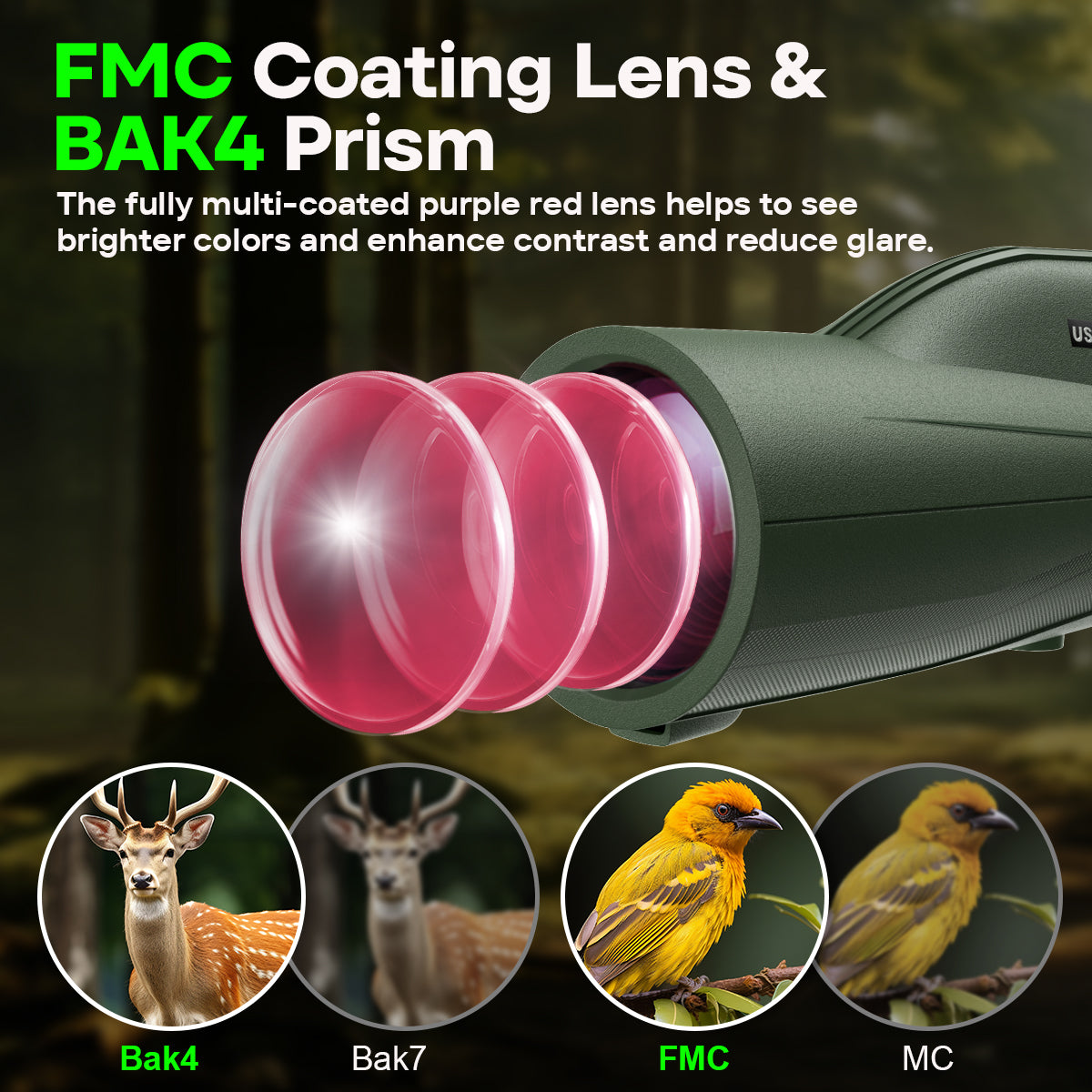 USCAMEL 12x50 Monocular for Adults Portable Monocular Telescope for Smartphone w/Hand Strap Waterproof Optics Compact Monocular for Bird Watching Hunting