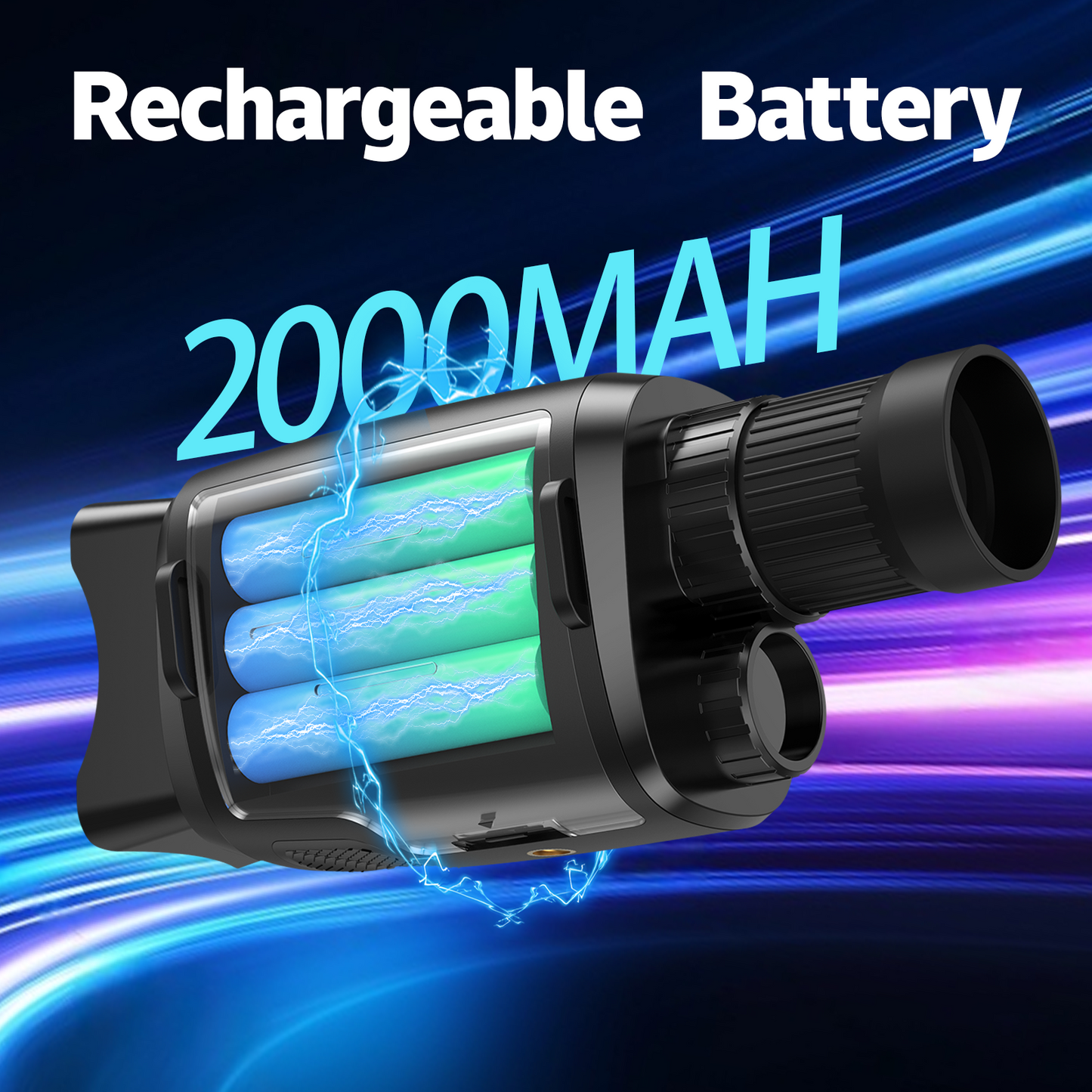 USCAMEL Night Vision Monocular for Adult Kid, 2" Screen One Hand Night Vision Scope for Day and Night Hunting w/32G SD Card