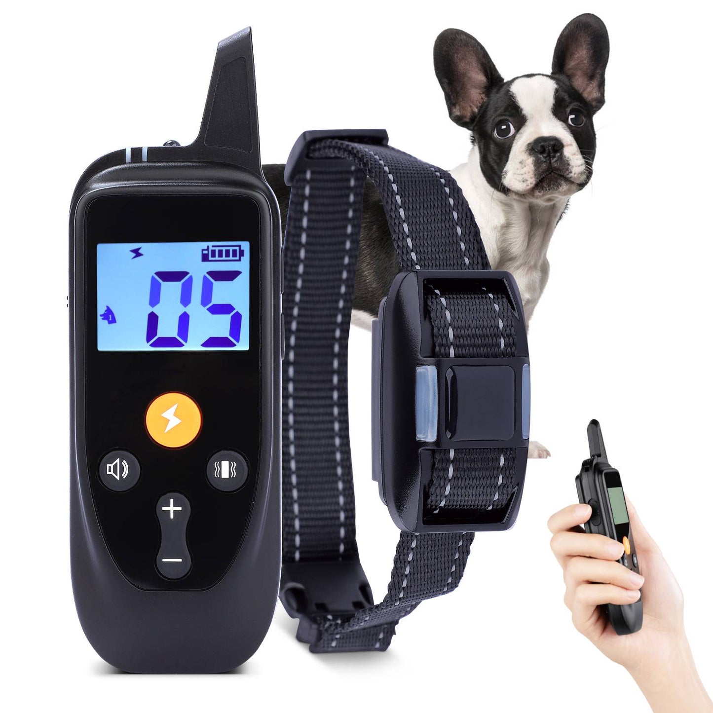 HUTACT Shock Collar for Dogs, Training Collar with Remote, Dog Shock Collar 3000FT Wide Range Remote Control with Beep Vibration Shock Modes