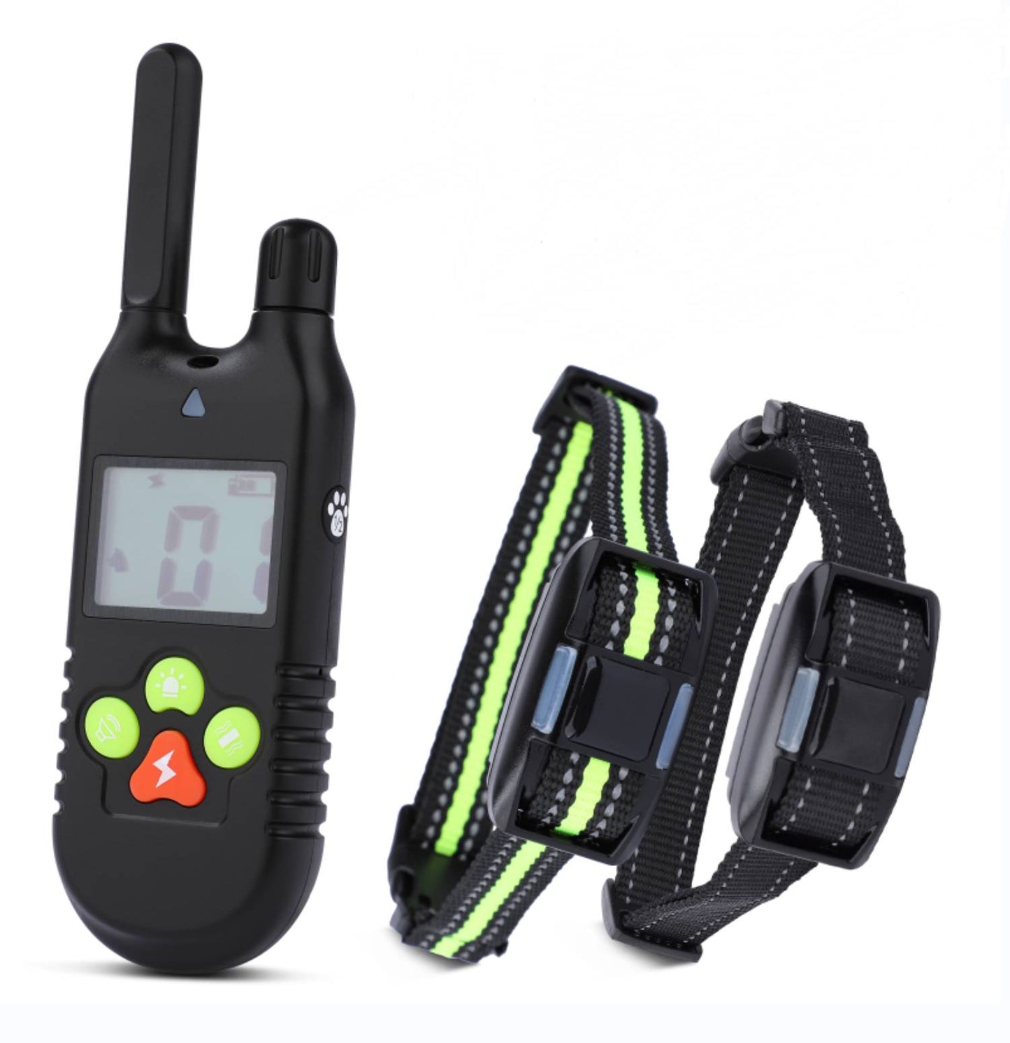 HUTACT 2 Dog Shock Collar, Bark Collar with Remote for Dog, Training Collar with Beep Vibration and Shock Modes, 3000FT Wide Range Remote Control