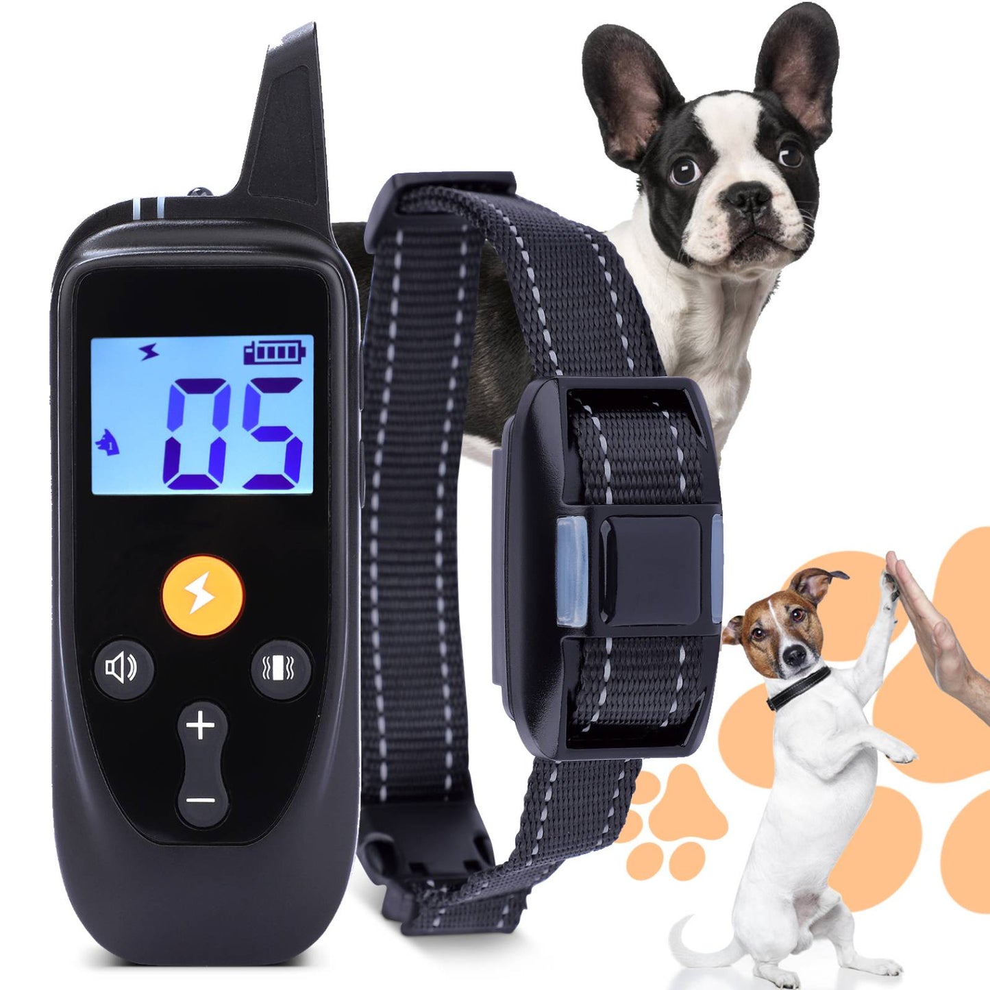 HUTACT Shock Collar for Dogs, Training Collar with Remote, Dog Shock Collar 3000FT Wide Range Remote Control with Beep Vibration Shock Modes