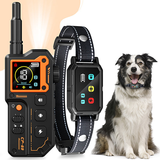 USCAMEL Dog Training Collar, Upgraded 3300FT Shock Collar with Remote for Dog with Bright Flashlight, Train Dog Collar 3 Modes Beep Vibration Shock
